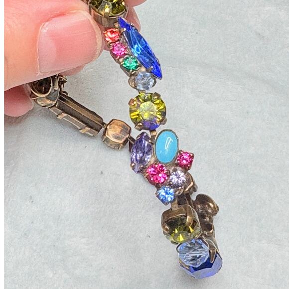 Vintage Sorrelli Multicolor Bracelet in Swarovski Crystal- Statement Piece - Picture 9 of 9